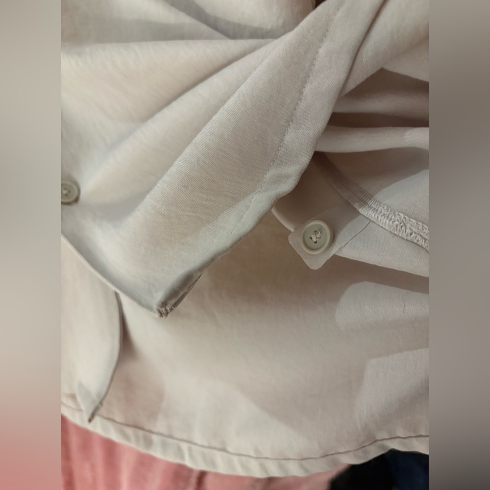 Lululemon Men•Lightweight Camp Collar Button-Up Shirt Pocket•Tan•LIKE NEW•Sz Med - Picture 12 of 15
